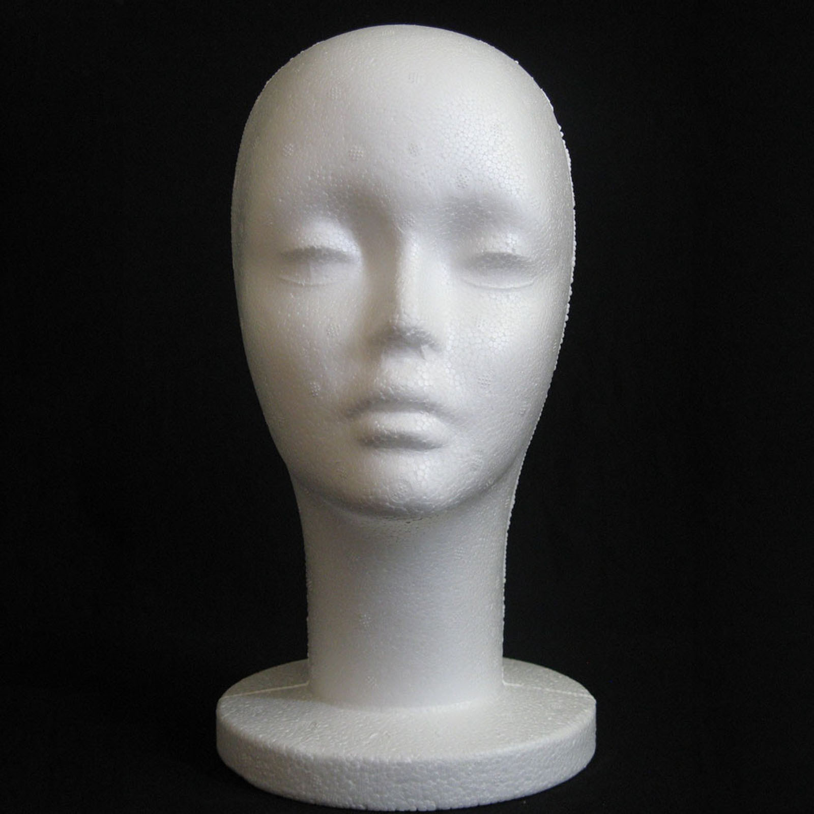 Cosplay Prop Foam - 女性発泡スチロールマネキンマネキンヘッドモデル泡かつら髪メガネディスプレイ