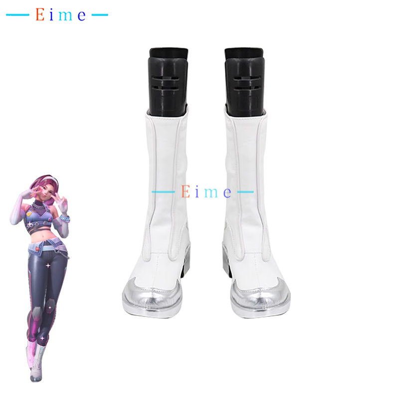 Dva Cosplay Prop - DVA コスプレ靴ゲーム OW コスプレ小道具 PU レザー靴ハロウィンカーニバルブーツアニメアクセサリーカスタムメイド