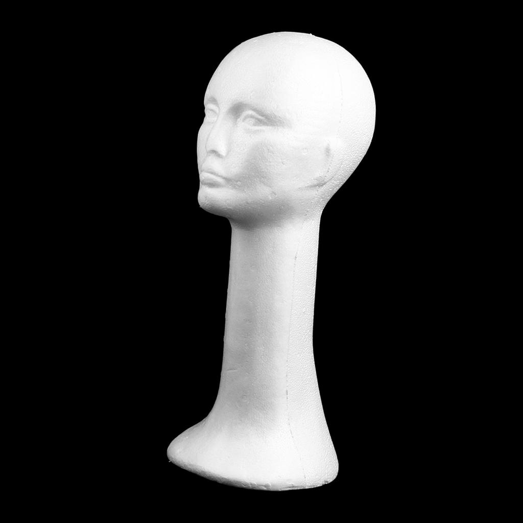 Cosplay Prop Foam - 女性用フォームヘッドモデル メガネ ヘアウィッグ 60x200x160mm/14.17x7.87x6.3インチ