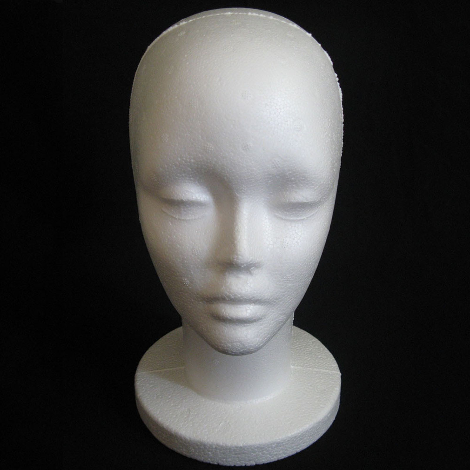 女性発泡スチロールマネキンマネキンヘッドモデル泡かつら髪メガ - Cosplay Prop Foam のレビューと価格