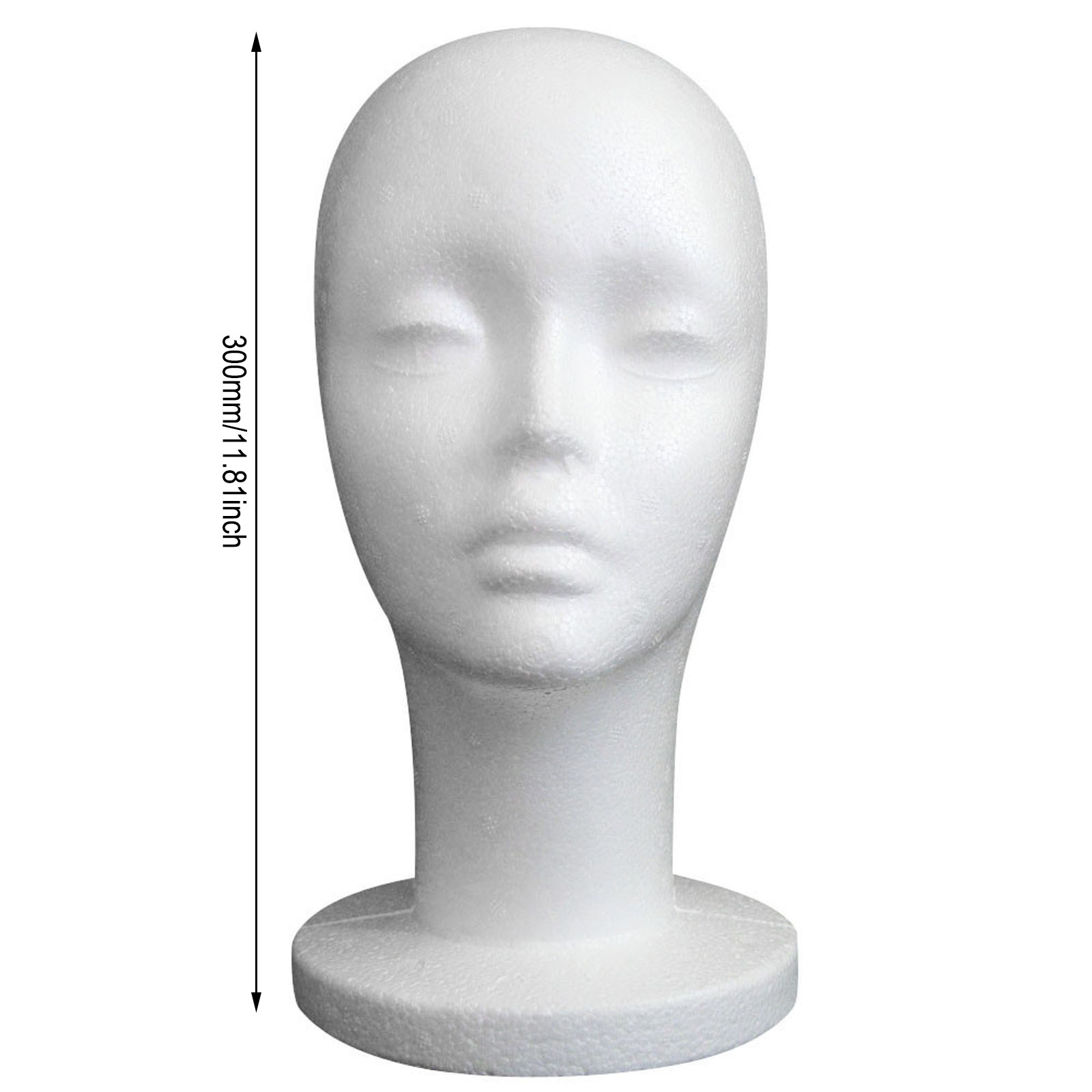 女性発泡スチロールマネキンマネキンヘッドモデル泡かつら髪メガ - Cosplay Prop Foam のレビューと価格