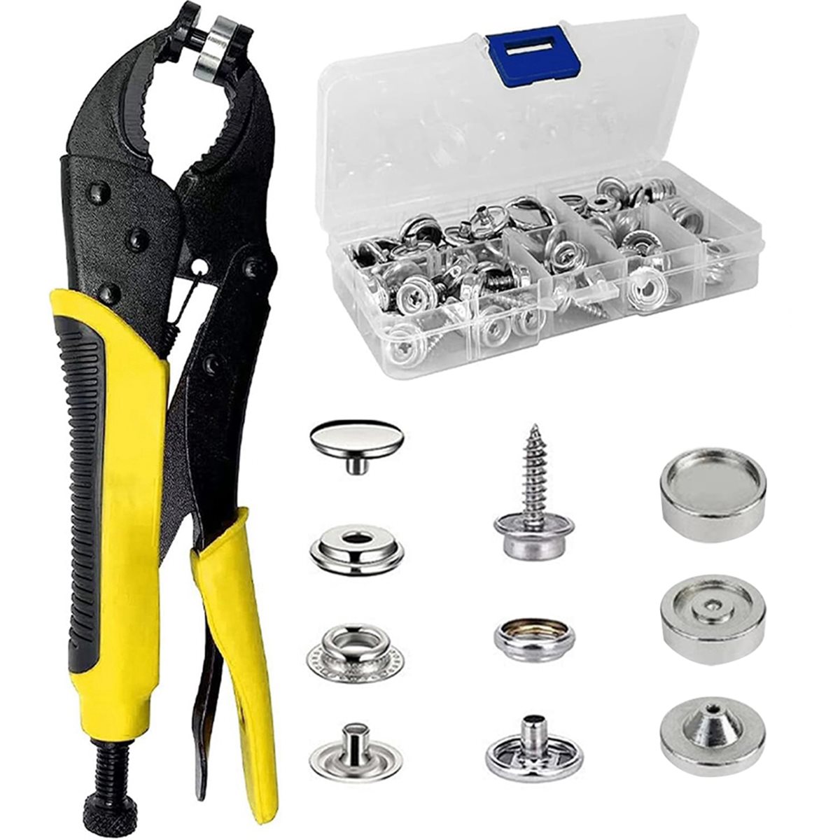 Sep.HOT~頑丈なスナップファスナーツールキット、25セ - Snap Plier Setter のレビューと価格
