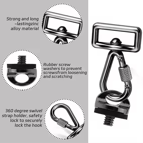 カメラショルダーストラップ用ネジ 1/4 Dリングネジ 金属 - D Ring Strap のレビューと価格